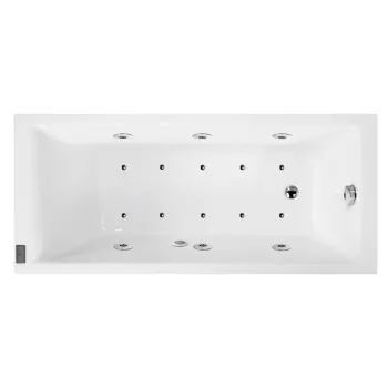 Hidromasāžas vanna O'Design Thalie Serenite, 1700x750mm, 6/6 hidro un 8/10 gaisa sprauslas, 1150W