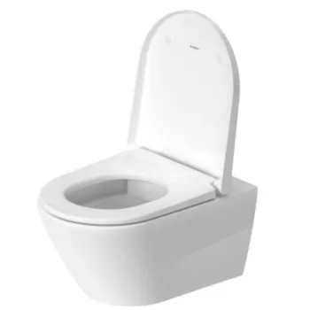 Tualetes poda komplekts TECEbase rāmis ar Duravit D-Neo Rimless podu, SoftClose Slim vāku un TECEnow Melnu pogu