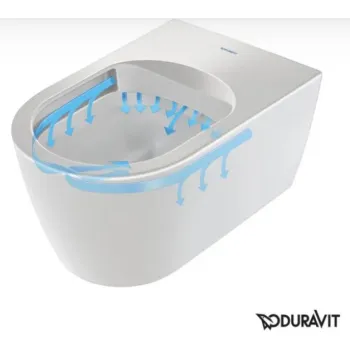 Tualetes poda komplekts TECEbase rāmis ar Duravit ME by Starck Rimless podu, SoftClose Slim vāku un TECEnow Baltu pogu