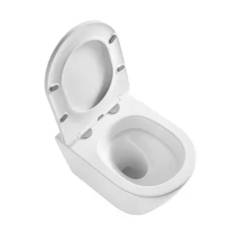 Tualetes poda komplekts TECEbase rāmis ar Kielle Nefia Vortex Rimless+ podu, SoftClose vāku un TECEnow Melnu pogu