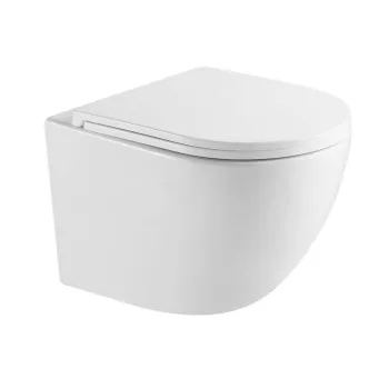 Tualetes poda komplekts TECEbase rāmis ar Kielle Oudee Vortex Rimless+ podu, SoftClose vāku un TECEnow Hromētu pogu