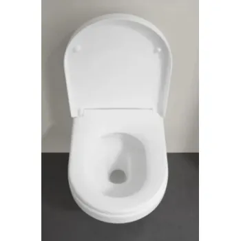 Tualetes poda komplekts TECEbase rāmis ar Villeroy & Boch Architectura Rimless podu, SoftClose Slim vāku un TECEnow Melnu pogu