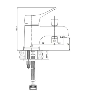 Vannas / Dušas Maisītājs Deante Joko, BOJ_016L Hromēts