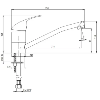 Virtuves izlietnes maisītājs Deante, BEZ_060H