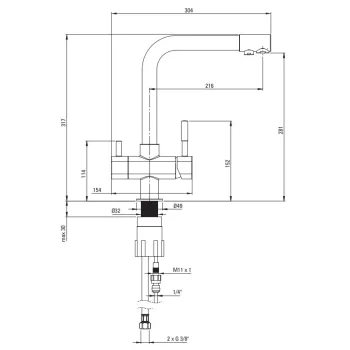 Virtuves izlietnes maisītājs Deante, Hromēts BCH_065M