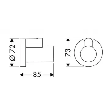 Ventilis Hansgrohe dekoratīvā daļa matēti balts 13950701