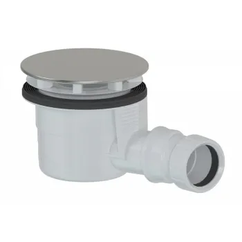 Sifons Dušas paliktnim Polysan diametrs 90, DN40, pulēts nerūsējošā tērauda vāks (17911)