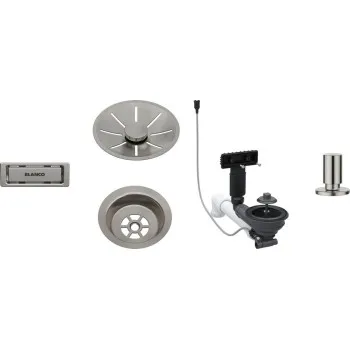 Virtuves izlietnes notekas komplekts Blanco InFino ar vadību, platīna 207435