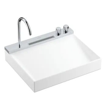 Vannas istabas izlietnes komplekts Hansgrohe Avalegra, izlietne 58x48 cm, ar termostatisko jaucējkrānu un dušu, 2 strūklas, hroms 22472000