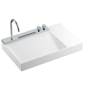 Vannas istabas izlietnes komplekts Hansgrohe Avalegra - izlietne 78x48 cm, ar termostatisko jaucējkrānu un dušu, 2 strūklas, hroms 22473000