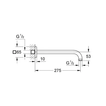 Dušas Galvas turētājs GROHE Rainshower 28 cm, hroms 27488000