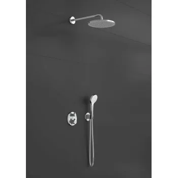 Dušas sistēma Hansgrohe Croma 280, ar Ecostat S termostatu, iebūvējams, hroms 27954000
