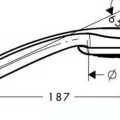 Dušas klausule Hansgrohe Croma 100, 3 plūsmas režīmi, dzeltena 28536480