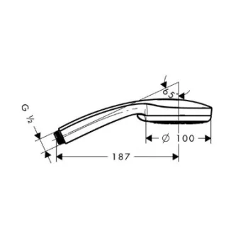 Dušas klausule Hansgrohe Croma 100, 3 plūsmas, melna/violeta/zaļa 28536710