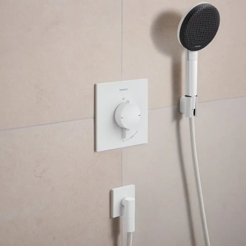 Dušas maisītājs Hansgrohe Ecostat Comfort E ar termostatu iebūvējams, matēti balts 33710700