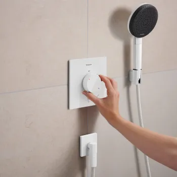 Dušas maisītājs Hansgrohe Ecostat Comfort E ar termostatu iebūvējams, 1 ierīce, matēti balts 33710700