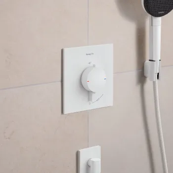 Dušas maisītājs Hansgrohe Ecostat Comfort E ar termostatu iebūvējams, matēti balts 33710700