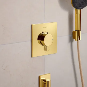 Dušas maisītājs Hansgrohe Ecostat Comfort E ar termostatu iebūvējams, pulēta zelta krāsa 33710990