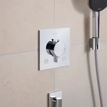 Dušas maisītājs Hansgrohe Ecostat Comfort E ar termostatu iebūvējams, 2 ierīcēm, hroms 33711000