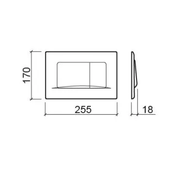 Taustiņš montāžas rāmim Sanindusa Plan Hromēta