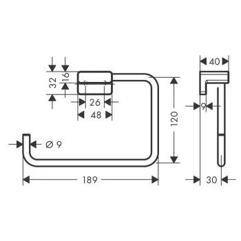 Dvieļu turētājs Hansgrohe AddStoris - Dvieļu turētājs, birstēta bronza 41754140