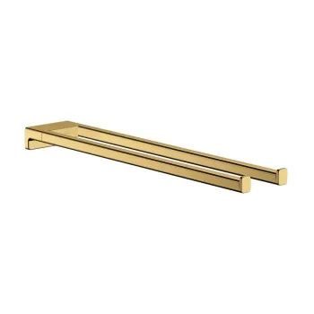 Dvieļu turētājs Hansgrohe AddStoris Dubultais, garums 45 cm, pulēta zelta krāsa 41770990