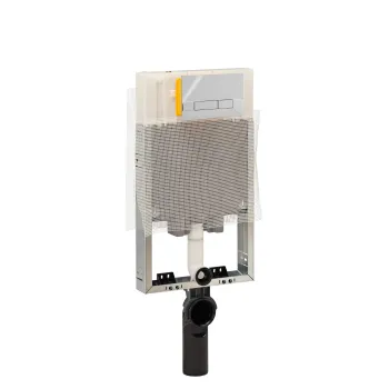 Tualetes poda komplekts Sanindusa Sansimple rāmis + Hromēta skalošanas poga PL01