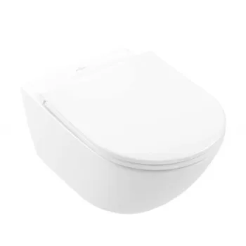 Piekaramais tualetes pods Villeroy&Boch Universo TwistFlush, balts, ar vāku