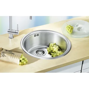 Virtuves Izlietne BLANCO RONDOSOL 18/10 Brushed O.AFNerūsējošais tērauds, Krāsots pārklājums 513306