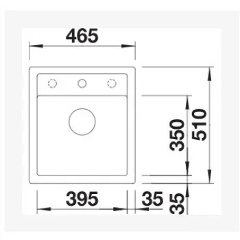 Virtuves izlietne BLANCO DALAGO 45 SILG PDUR White M.AF  SILGRANIT™ 517160