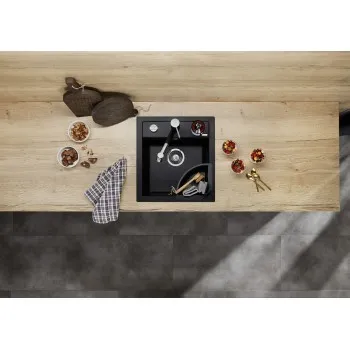 Virtuves izlietne BLANCO DALAGO 45 SILG PDUR Black M.AF SILGRANIT™ 525869