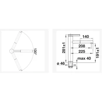 Virtuves maisītājs BLANCO LINEE-S Balts / Hromēts HD  518441