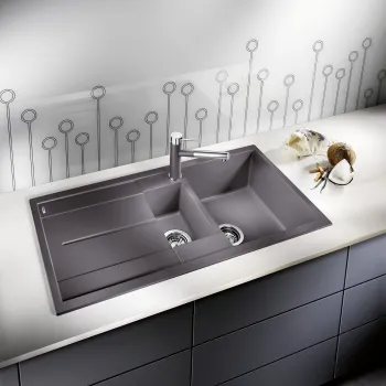 Virtuves Izlietne BLANCO METRA 6 S SILG Volcano grey M.ZUB M.AF SILGRANIT™, PuraDur™, Vulkāna pelēks 527299