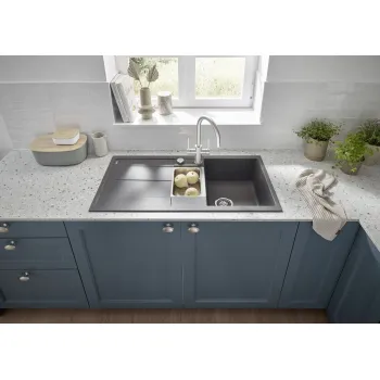 Virtuves Izlietne BLANCO METRA 6 S SILG PDUR Rock grey M.ZUB M.AF SILGRANIT™, PuraDur™, Akmeņu pelēka 518877