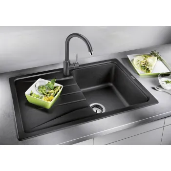 Virtuves izlietne BLANCO SONA 45 S SILG PDUR Black O.AF  SILGRANIT™ 525970