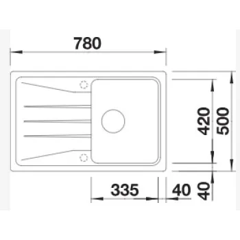 Virtuves izlietne BLANCO SONA 45 S SILG PDUR Coffee O.AF SILGRANIT™ 519670