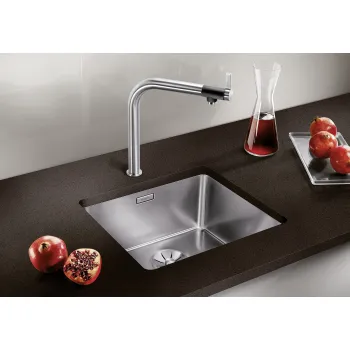 Virtuves Izlietne BLANCO ANDANO 450-U SATIN InFino O.AF Nerūsējošais tērauds, Satīna spīdīga 522963