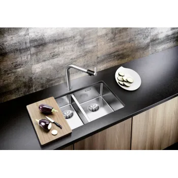 Virtuves Izlietne BLANCO ANDANO 340/180-U SATIN RE InFino O.AF  Nerūsējošais tērauds, Satīna spīdīga 522977