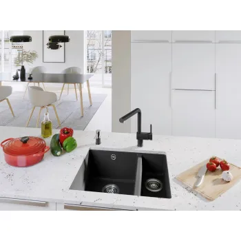 Virtuves Izlietne BLANCO ROTAN 340/160-U LI Anthracite O.AF SILGRANIT™, Antracīta 523077