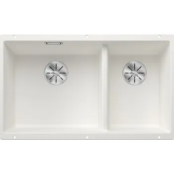 Virtuves Izlietne BLANCO SUBLINE 430/270-U SILG PDUR White InFino O.AF SILGRANIT™, PuraDur™, Balta 523155