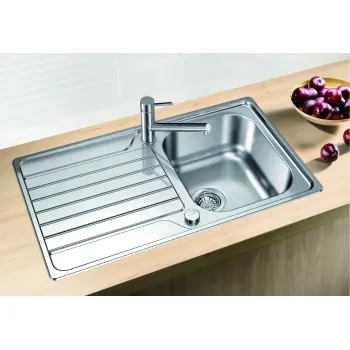 Virtuves Izlietne BLANCO DINAS 45 S O.AF Pulēts Nerūsējošais tērauds, ar notekas kontroli 523378