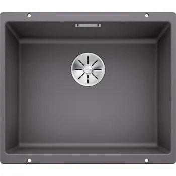Virtuves Izlietne BLANCO SUBLINE 500-U SILG PDUR Rock grey InFino O.AF SILGRANIT™, PuraDur™, Akmeņu pelēka 523433