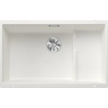 Virtuves Izlietne BLANCO SUBLINE 700-U Level SILG PDUR White M.ZUB InFino O.AF SILGRANIT™, PuraDur™, Balta 523456