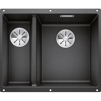 Virtuves Izlietne BLANCO SUBLINE 340/160-U RE SILG PDUR Anthracite InFino O.AF SILGRANIT™, PuraDur™, Antracīta 523558