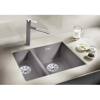 Virtuves Izlietne BLANCO SUBLINE 340/160-U RE SILG PDUR Tartufo InFino O.AF SILGRANIT™, PuraDur™, Tartufo 523565