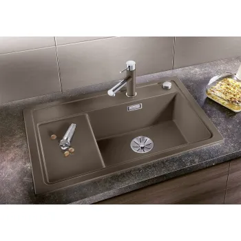 Virtuves Izlietne BLANCO ZENAR XL 6 S C RE SILG PDUR Rock grey O.ZUB InFino M.AF SILGRANIT™, PuraDur™, Akmeņu pelēka 523775