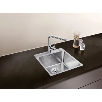 Virtuves Izlietne BLANCO ANDANO 400-IF/A SATIN InFino M.PC Nerūsējošais tērauds, Satīna spīdīga, 45 525244