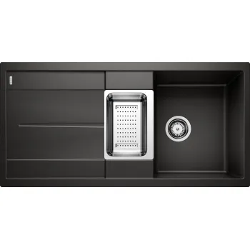 Virtuves Izlietne BLANCO METRA 6 S SILG PDUR Black M.ZUB M.AF Melna, SILGRANIT™ 525926