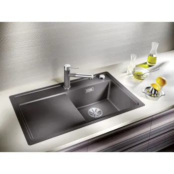 Virtuves Izlietne BLANCO ZENAR 45 S SILG LI PDUR Black O.ZUB InFino M.AF  Melna, SILGRANIT™ 526034