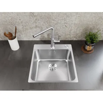 Virtuves Izlietne BLANCO SOLIS 400-IF/A BRUSHED InFino M.PC Nerūsējošais tērauds, Krāsots pārklājums 526119